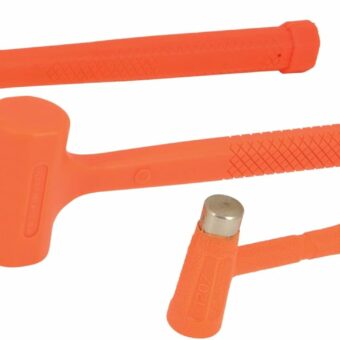 Performance Tool M7234 Dead Blow Hammer Set with Brass Cap, Ball-Peen, and Dead Blow Hammers and Urethane Coating, Orange (3-Piece)