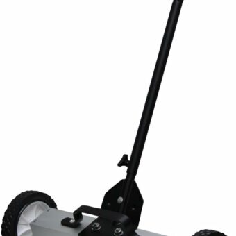 Grip 18" Rolling Magnetic Floor Sweeper - 30 lb Capacity - Extends from 25" to 40" - Easy Cleanup of Workshop, Garage, Construction Site