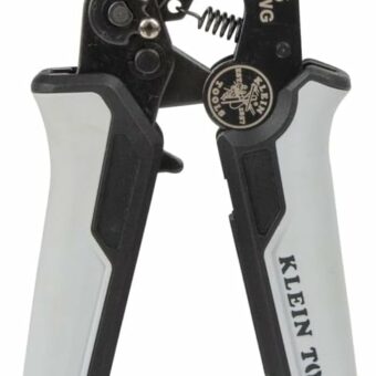 Klein Tools 34056 Ferrule Crimping Tool, Hex Crimper Pliers for 10 to 22 AWG Wire Terminals, Built-In Adjustable Ratchet, for Electrical Work