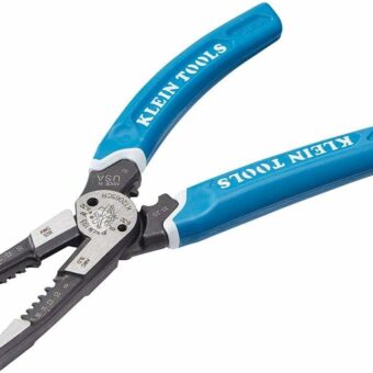 Klein Tools K12065CR Wire Stripper / Cutter / Crimper Tool for Cutting, Stripping, Crimping, Twisting (8-18 AWG solid, 10-20 AWG stranded)