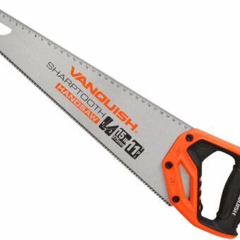 VANQUISH SharpTooth Handsaw 15 Inch 11-Point, Suitable for Cutting Boards, PVC, Laminates, Tree branches 4802