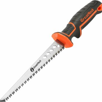 GreatNeck 74026 Rasping Jab Saw, Drywall Cutter, Hand Saw for Drywall, For Keyhole Saw Kit, Sheetrock Saw, Ergonomic Handle, 8 TPI