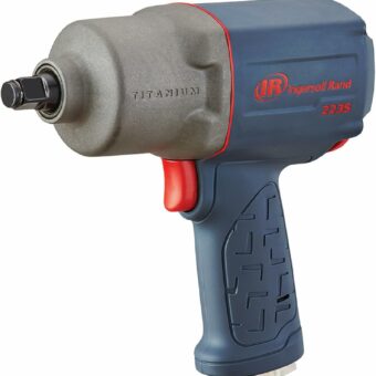 Ingersoll Rand 2235TiMAX 1/2" Air Impact Wrench, 1350 ft-lb Torque, Titanium Hammercase, Friction Ring Retainer, Pistol