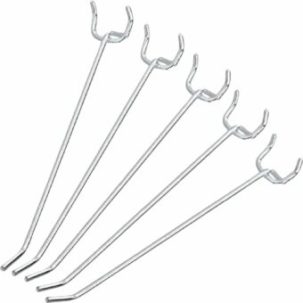 Neiko 53102A 6” Pegboard Hook Organizer Kit, 50 Pack, Hanging Hooks Set for Garage Organization, Great for Wall Hanging and Shelving, Tool Storage, Craft Organizing