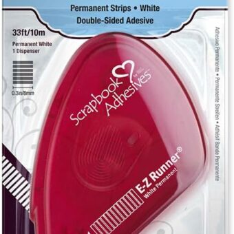 Scrapbook Adhesives by 3L Runner Strips, E-Z Permanent Adhesive Dispenser, 33-Feet Single, White, Foot