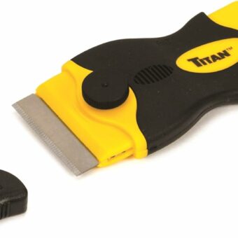 Titan 12031 4-Inch Mini Razor Scraper | Includes 1 Extra Heavy-Duty Razor Blade