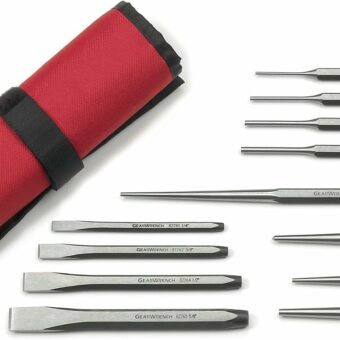 GEARWRENCH 12 Piece Punch and Chisel Chrome Set | 82305