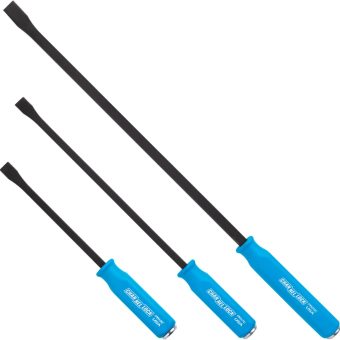 CHANNELLOCK 3pc Professional Pry Bar Set w/ 12, 17, and 25-inch Pry Bars, Made in USA, Molded 4-Sided Textured Grip