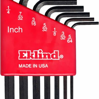 EKLIND 10107 Hex-L Key allen wrench - 7pc set SAE Inch Sizes 5/64-1/4 Short series