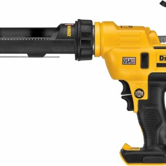 DEWALT 20V MAX Caulking Gun, Cordless, 10oz, Variable Speed Trigger, Interchangeable Canister Trays, Bare Tool Only (DCE560B)