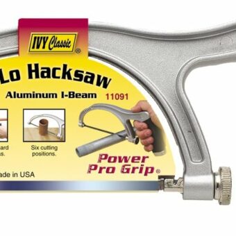 IVY Classic 11091 6" Mini Hi-Lo Hacksaw, Aluminum Body, Blade Made in USA, 1/Card, Silver/Black