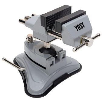 Yost Tools Yost V-275 Portable Vacuum Base Vise, Pivots Multi-Angle, 2.75” Jaw Width, (1 Pack), Silver