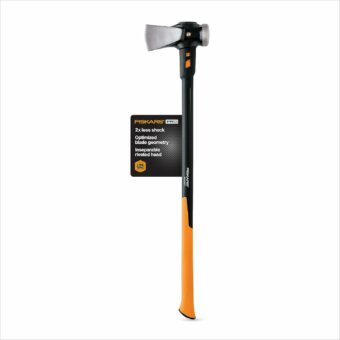 Fiskars IsoCore 8lb. Wood Splitting Maul - 36" Shock Control SoftGrip Handle - Wood Splitter Tool and Maul for Splitting Wedge - Black/Orange