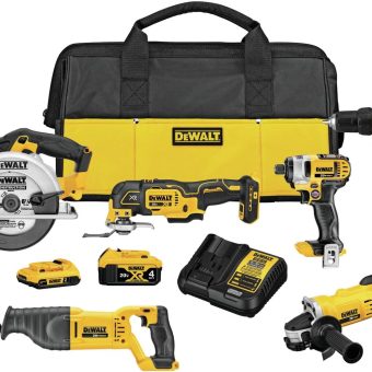 DEWALT 20V MAX Power Tool Combo Kit, 6-Tool Cordless Power Tool Set with Battery and Charger (DCK661D1M1)