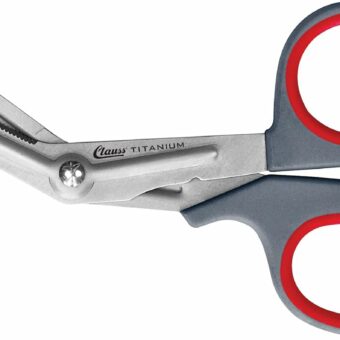 Clauss Titanium Bonded Bent Snips, 7"