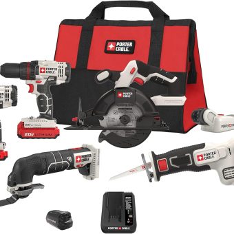 PORTER-CABLE PCCK617L6 20V MAX* Lithium Ion 6-Tool Combo Kit with Free USB Device