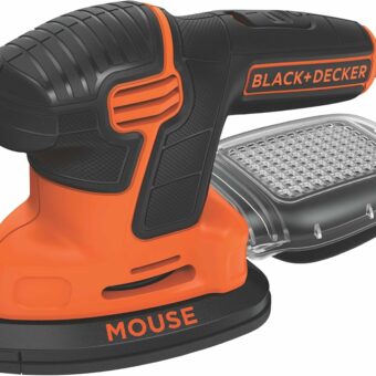 BLACK+DECKER Detail Sander, 1.2 Amp, 16,000 OPM, Compact Design, 3-Position Grip for Comfort, Includes Dust Collector, Corded (BDEMS600)