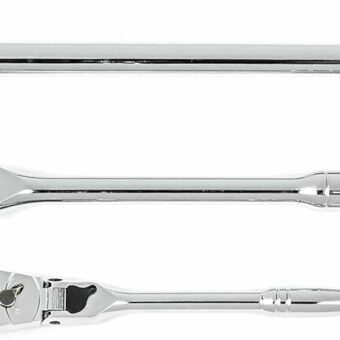 GEARWRENCH 3 Piece 1/4", 3/8" and 1/2" Drive 84 Tooth Locking Flex Head Teardrop Ratchet Set - 81276A-07