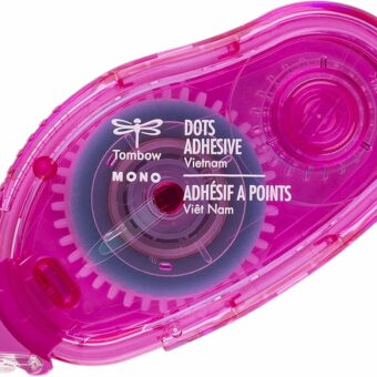 Tombow 62147 MONO Adhesive Dots Applicator. Easy to Use Tape Runner for a Variety of Uses,Multicolor