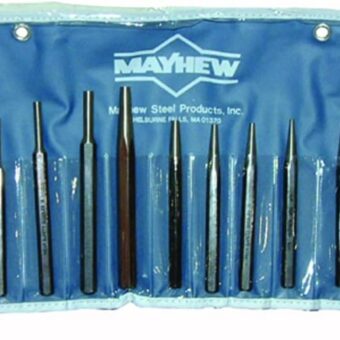 Mayhew Pro 61050 Punch and Chisel Kit, 24-Piece, Black Oxide Finish