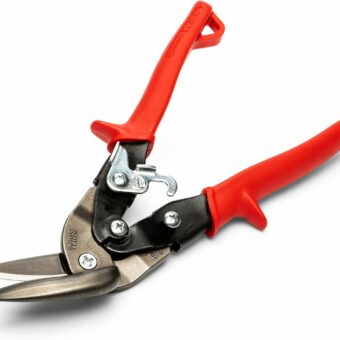 Crescent Wiss 9-1/4" Metalmaster Offset Straight and Left Cut Aviation Snips - M6R , Red