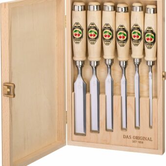 Kirschen 1101000 6-Piece Chisel Set in Wood Box