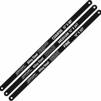 Century Drill & Tool 4336 High Carbon Alloy Steel Hacksaw Blade Set, 3 Piece