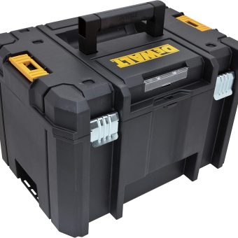 DEWALT TSTAK Tool Box, Extra Large Design, Removable Tray for Easy Access to Tools, Water and Debris Resistant (DWST17806)