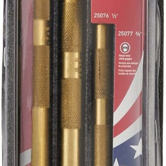 Mayhew Tools 61360 Brass Drift Punch, 3/4-19mm x 8", 1/2-13mm x 7" & 3/8-10mm x 6"