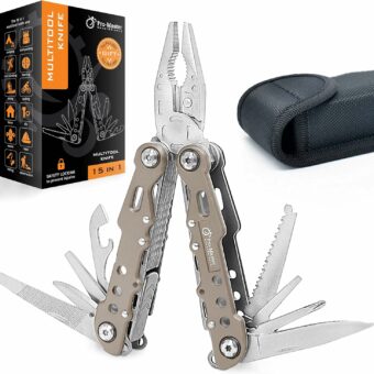 15in1 Multitool Pocket Knife - Amazon Amazon for Men for Men - Portable Heavy Duty Folding Utility Multi Tool - Multipurpose All In One for Camping Survival Travel Home