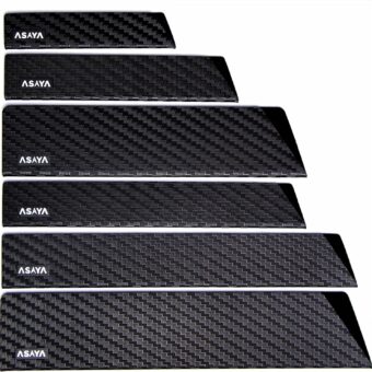 Asaya Professional Knife Edge Guards -Universal Blade Covers - Extra Strength, ABS Plastic and BPA-Free Felt Lining, non-Toxic and Food Safe - Knives Not Included (6Pcs)