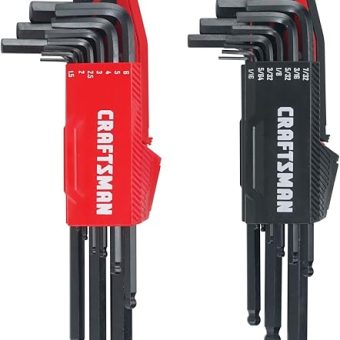 CRAFTSMAN Hex Key Allen Wrench Set with Ball-End, SAE/MM, 20 Piece (CMHT26020)