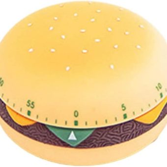 Kitchen Cooking Timer Burger Shape 60 Minutes Mechanical Timer Management Timer Cooking Tool(D)