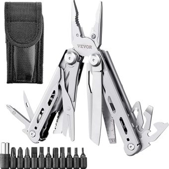 VEVOR 28-in-1 Multitool Pliers,Stainless Steel Multi Tool Pocket K-nife,Self-locking Multitool Pliers with Sheath & Replaceable Screwdrivers Bits...