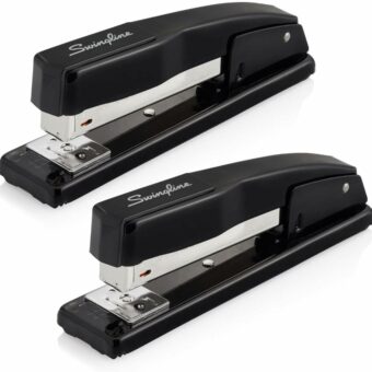 Swingline Commercial Stapler, 20 Sheet Capacity, Jam Free, Metal, 2 Pack, Black (44401AZ)