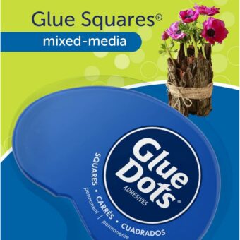 Glue Dots, Glue Squares Dot N' Go Dispenser, Double-Sided, 3/16", 450 Dots, Permanent, DIY Craft Glue Tape, Sticky Adhesive Glue Points, Liquid Hot Glue Alternative, Clear