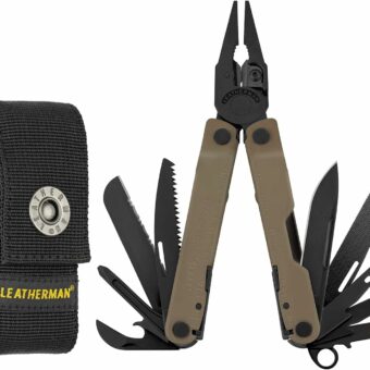 LEATHERMAN, Rebar Multitool with Premium Replaceable Wire Cutters and Saw, Coyote Tan with Nylon Sheath