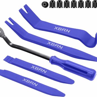 Auto Trim Removal Tool Kit,13 Pcs Car Panel Door Window Tools Kit,Auto Clip Fastener Remover Pry Tool Set Blue