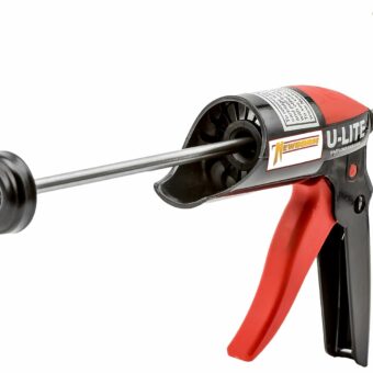 Newborn U-Lite Non-Drip Super Smooth Rod Frameless Caulking Gun, 1/10 Gallon Cartridge, 10:1 Thrust Ratio